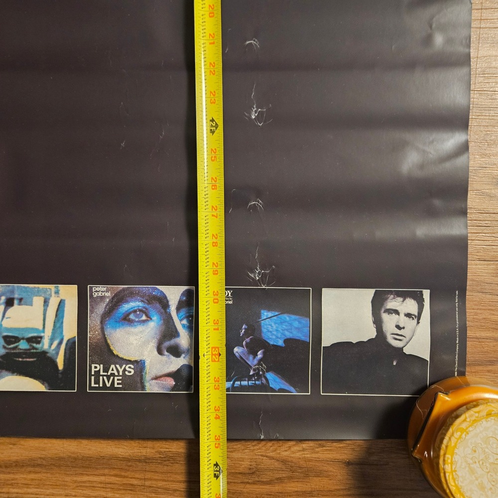 Peter Gabriel Vintage 1986 Promo Tour Poster 23x35 The David Geffen Company - Picture 3 of 5